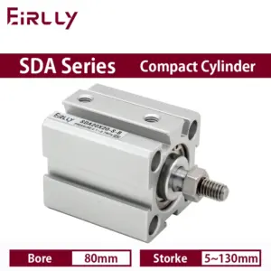 Air pneumatic cylinder SDA80-B double acting compact cylinder SDA80-B Bore 80mm stroke 5-100mm male thread SDA80x40-B-S