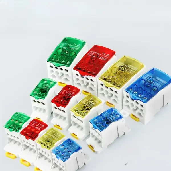 UKK 80A 125A 160A Din Rail Distribution Box Block One In Multiple Out Power Universal Wire Connector Junction Box Terminal Block
