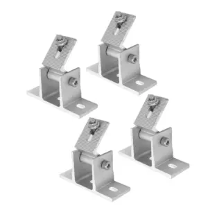 4pcs Adjustable Tilt Angle Solar Panel Mounting Bracket Mount Bracket Base Aluminum Alloy Solar PV Bracket Support Feet