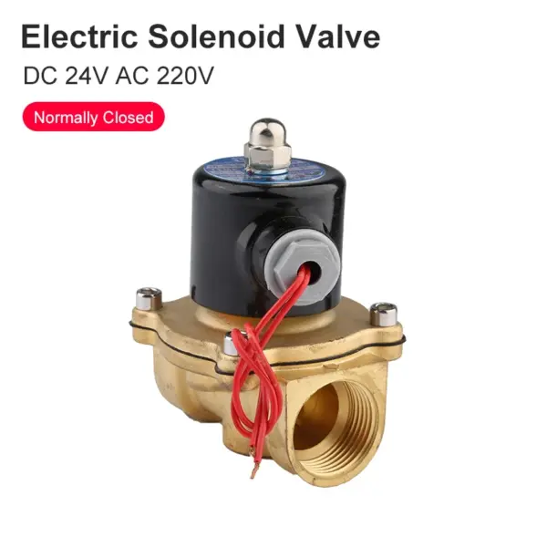 Normally Closed Brass Solenoid Valve DN25 DN32 DN40 Electric Solenoid Valve DC24V AC220V Suitable For Water  Oil And Gas