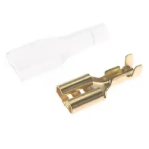 AB11-Electrical Sleeve 100Set 6.3Mm Female Spade Crimp Terminal Wire Wrap Connector For 22-16AWG 0.5Mm2-1.5Mm2