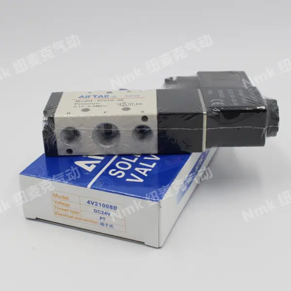 Pneumatic Electric Solenoid Valve 5 Way 2 Position Control Air Gas Magnetic Valve 12V 24V 220V Coil Volt 6mm 8mm Hose Connection