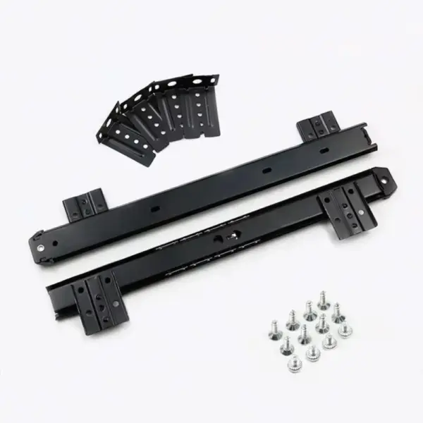 2PCS New Ball Bearing Drawer Runners Full Extension Low-Noise Drawer Slide Rail Side Mounting Adjustable Pull Out Tray Dresser
