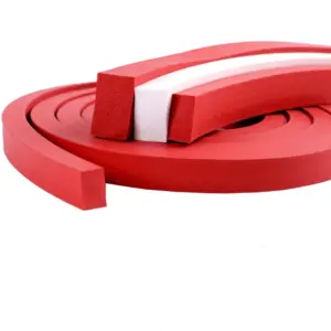 5m / 10m, Silicone Foam Flat Strip - UV-Resistant Weatherstrip,Heat-Resistant Seal for Doors & Windows,Automotive, Red White