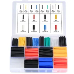 580 PCS color Box,Heat Shrinktubing 2:1 Electronic DIY Kit,Insulated Polyolefin Sheathed Shrink Tubing Cables and Cables Tube