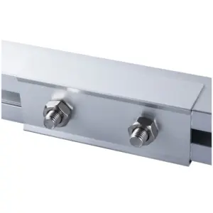 Aluminium Alloy Solar Panel Mounting Rail Connectors, 120x41x30mm Solar Panel Bracket Connectors Fixed Frame