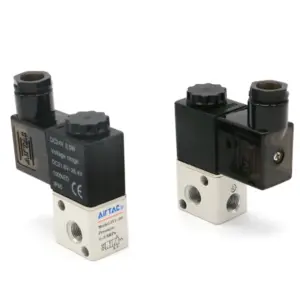 3V1-06 NC Solenoid Valve DC12V DC24V 3 Way 2 Position 1/8inch Normally Closed Pneumatic Electric Ball Valve 3V106 AC220V AC110V