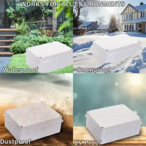 A23P Electrical Box, Outdoor Waterproof Box IP65 Junction Box With Reserved Holes,Project Box Power Cord Enclosure