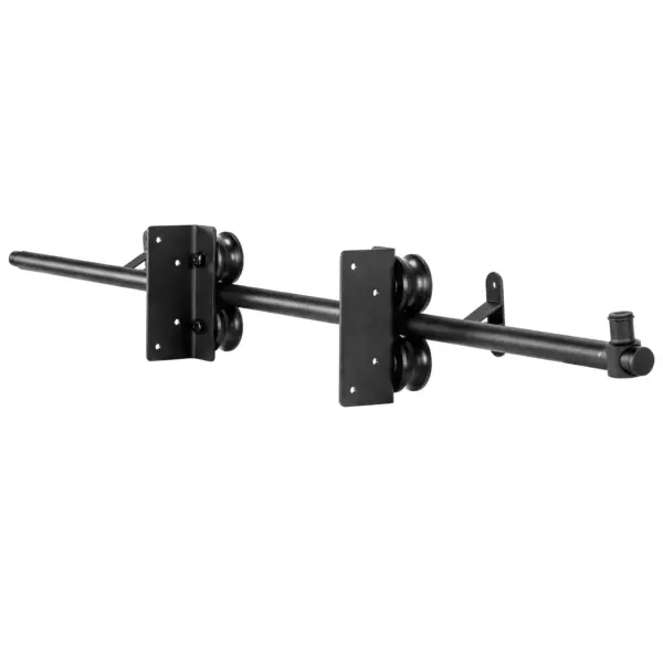 20FT Sliding Library Ladder Hardware Kit with Floor Roller Wheels Telescopic Top Hook Sliding Library Extention Track Kit