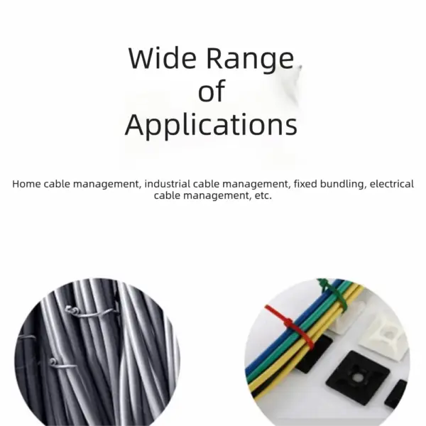400Pcs Various Sizes Nylon Cable Ties Self-Locking Black Cable Zip Ties Adjustable Length High Tensile Strength Cord Ties