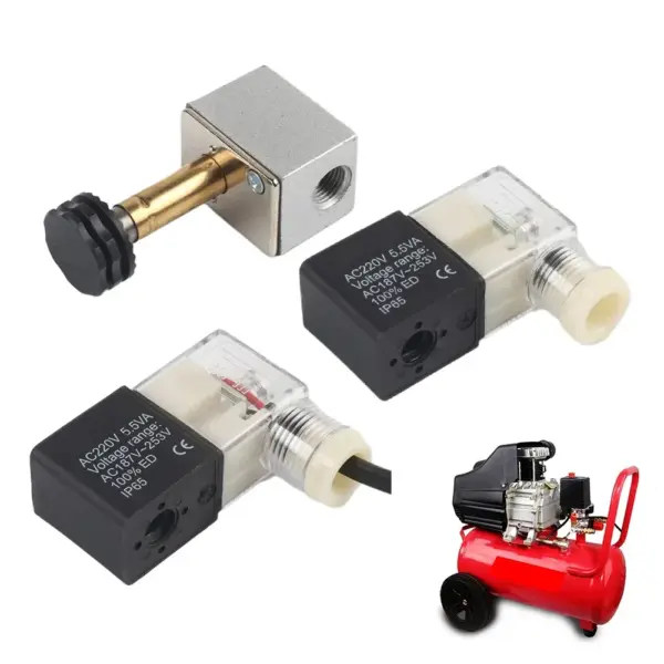 Air Pump Compressor Accessories Solenoid Valve 220V Power Off Vent Exhaust Valves Mute Oil-Free Pneumatic Parts