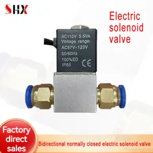 DC 12V 24V 110V 220V Voltage 2 Way For Air Water Oil Compressor Valve 1/4" Normally Closed Pneumatic Aluminum Solenoid Valves