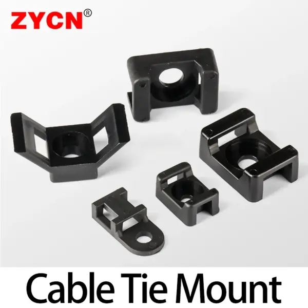 50/100PCS Cable Tie Mounts Seat Fixed Seat Wire Buddle Saddle Type Plastic Holder STM HC-2 HC-4 Data Line Winder White Black