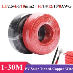 Solar PV Cable12AWG Tinned Copper Wire PV Wire for Outdoor Car RV Boat Marine Home Solar Panel use 4mm2