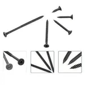 400/800Pcs M2 Black Self Tapping Screw Assortment Kit Locking Screws Wood Screws Hardware Fastener 1 Set