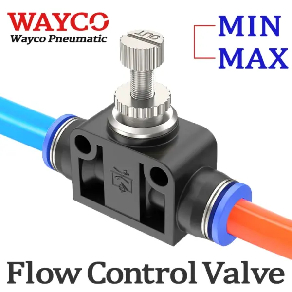 5PCS Pneumatic Flow Regulator Air Manual Speed Controller Hand Throttle Valve Push In Quick Release Fitting 4mm 6mm 8mm 10mm