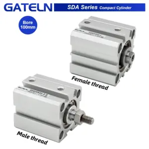 SDA100 Air pneumatic cylinder double acting compact cylinder female thread SDA100X50-S SDA100X25