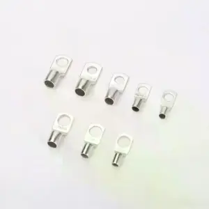 60Pcs Bolt Holes Tinned Car Copper Cable Lug Battery Terminal Group Wire Terminal Kit Connector Group Terminal SC6-6 SC16-8