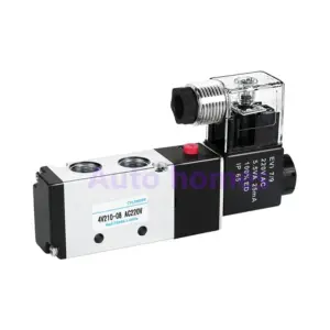 5 Way 2 Position Electric Solenoid Valve 4V210-08 DC 24V Gas Reset Control Valve Waterproof and Dust-proof Pneumatic Dump Valve