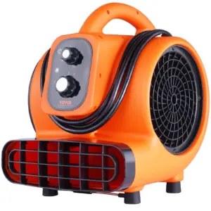 Floor Blower, 1000 CFM Air Mover For Drying And Cooling, Portable Carpet Dryer Fan With 4 Blowing Angles And Time Function, For