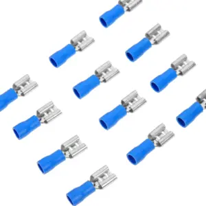 100Pcs Cold Press Terminal Spade Connector Crimp Wire Terminal High Strength Electrical Insulated Quick Splice Wire Connectors