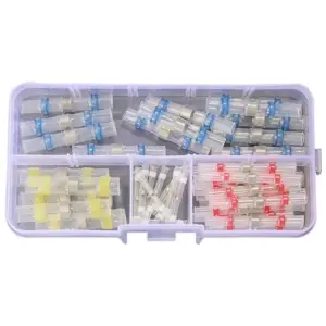 150Pcs Connector Heat Shrink Sordering Terminals Waterproof Solder Sleeve Tube Wire Insulated Butt Connectors DIY Kit-AT30