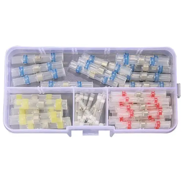 150Pcs Connector Heat Shrink Sordering Terminals Waterproof Solder Sleeve Tube Wire Insulated Butt Connectors DIY Kit-AT30