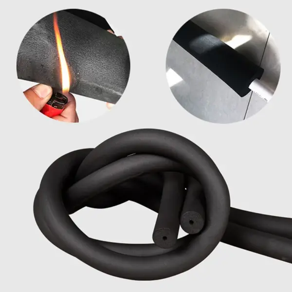 1.8M Sponge Rubber Pipe Black Holder Thermal Insulation Waterproof Pipeline Tubular Protective Sleeve For Air Conditioning