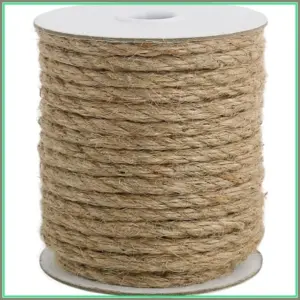 6mm Jute Rope 66ft Natural Heavy Duty Twine for Crafts, Cat Scratching, Gardening