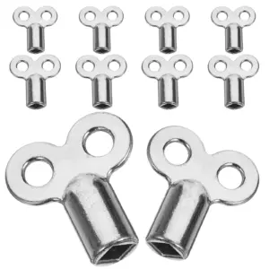 10Pcs Universal Radiator Key Alloy Material Air Plumbing Bleeding Tool for Radiator Exhaust Valve Square Socket Keys Heater