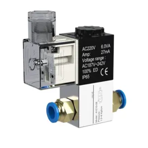 Industrial 5-Port Solenoid Valve 2V025-08 220V - High Flow Air Control Valve for Pneumatic Machinery & Robotics