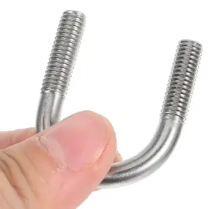 1Set U Bolt Stainless Steel Heavy Duty U Shaped Tube Clamp Fastener Assortment for Marine Plumbing Industrial Use with Nuts