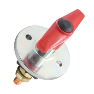 Automotive Battery Isolator Switch 12V 24V M10 Copper Terminal 45Mm Mounting Hole 50Mm Panel Height for Racing Marine