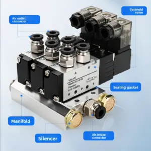 4V110-06 4V210-08 4V310-10 Set Valves 4V410-15 Exhaust Manifold 1F/2F/3F/4F/5F/7F/8F/10F/12F/15F/16F Solenoid Valve Station Base