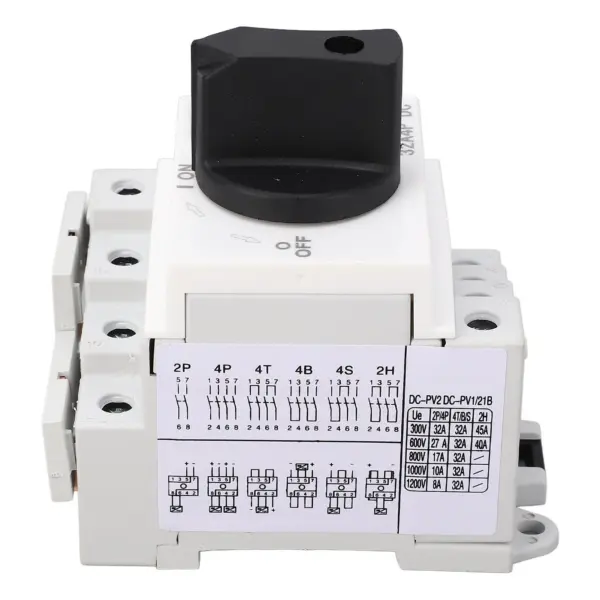 PV Photovoltaic Isolator Switch Photovoltaic DC Isolator Solar Switch 4 Poles PV Disconnect Miniature Circuit Breaker 32A 1000V