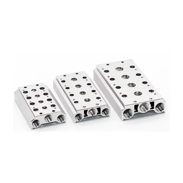 Pneumatic Solenoid Valves 4V410 Air Exhaust Manifold 400M Valve Plate Base Manifold With Accessories 400M-1F 2F 3F 4F 5F 6F 7F