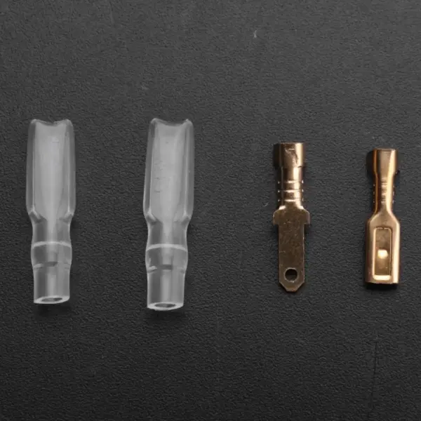 A64K 200Pcs/50Pairs Female Male Spade Crimp Terminals Sleeve Wire Wrap Connector for 22-16 Awg 2.8Mm