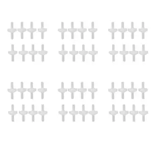SEWS-48 Pcs 1/4Inch Check Valve 6Mm PVDF One Way Valve Inline Check Valve Non Return Check Valve For Fuel Gas Liquid Air