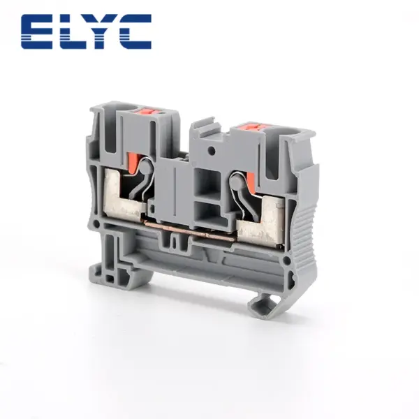 PT6 Push-In Spring Feed-Through Strip Plug PT-6 Wire Electrical Connector Din Rail Screwless Terminal Block PT 6
