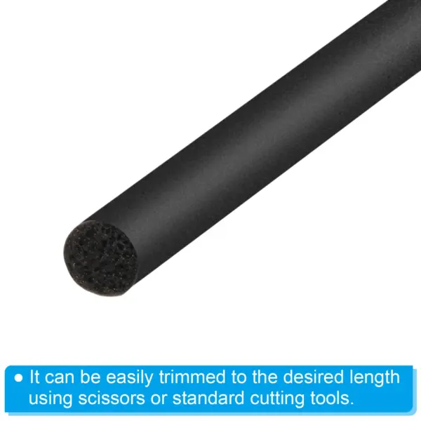 Uxcell Black Backer Rod EPDM Foam Rope Caulk Crack Joint Filler Roll Seal Weather Strip for Home Construction Gaps and Joints