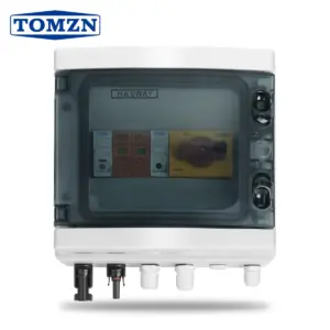 TOMZN Solar photovoltaic PV Combiner Box With Lightning Protection 1 input 1 out DC 1000V Fuse MCB SPD Waterproof Box IP65
