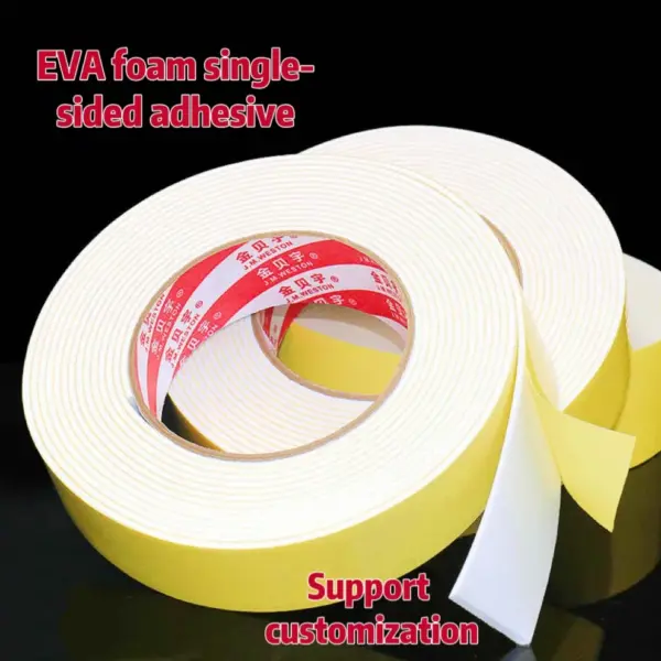 White  EVA foam sponge rubber strip tape Strong adhesive Anti-collision Waterproof Window Door Seal Strip Weather Stripping