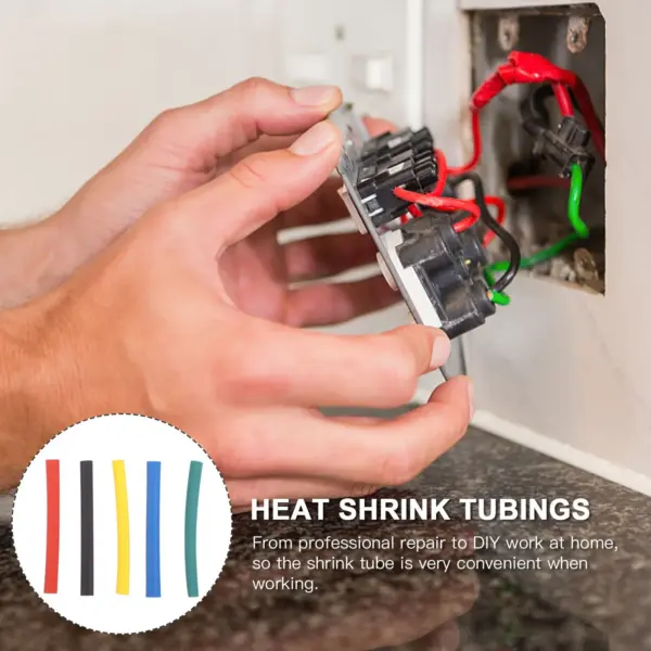 Wire Wrap Tube Heat Shrink Tubing Kit Electrical Cable Sleeve Tubings Accessory