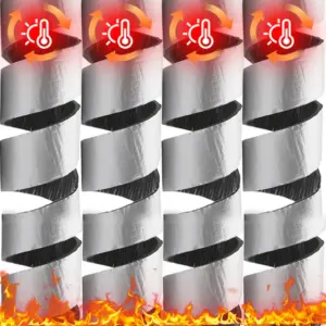 Foam Foil Pipe Insulation Wrap Tape Self-adhesive Water Pipe Wraps Sleeve Outdoor Indoor Pipe Tapes for Winter Freeze Protection