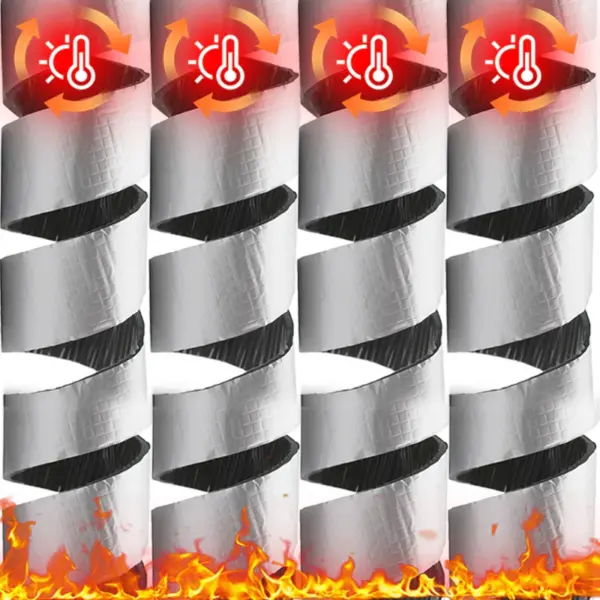 Foam Foil Pipe Insulation Wrap Tape Self-adhesive Water Pipe Wraps Sleeve Outdoor Indoor Pipe Tapes for Winter Freeze Protection