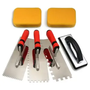 ABUL-Tile Tools Stainless Steel Square Notched Trowel Set Grout Float Andgrout Sponge Tile Installation Tools