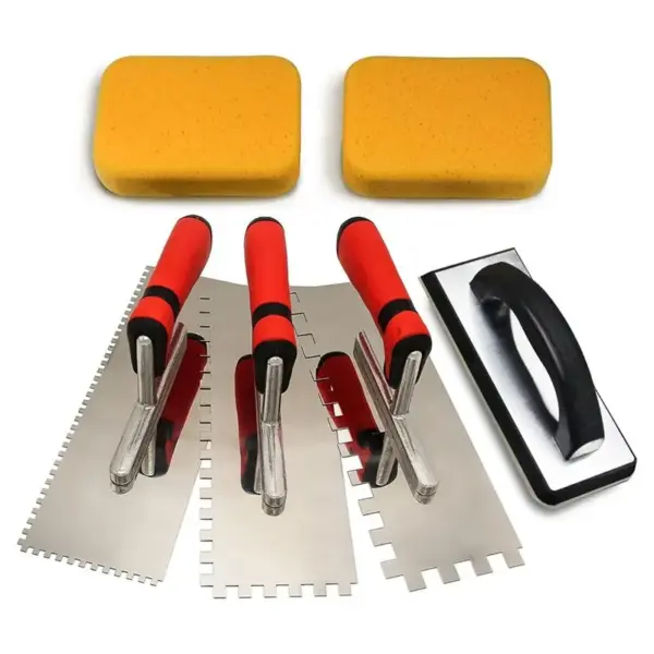 ABUL-Tile Tools Stainless Steel Square Notched Trowel Set Grout Float Andgrout Sponge Tile Installation Tools