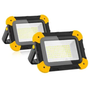 AT21-Portable Rechargeable Magnetic Work Light Battery Powered Cordless LED Flood Light For Outdoor Job Sites Illumination 2PCS