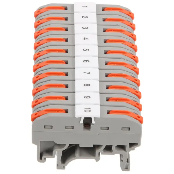 10Sets Quick Connect Din Rail Terminal Blocks for Electrical Wiring Solid Stranded Flexible Copper Wires Control Cabinets Power
