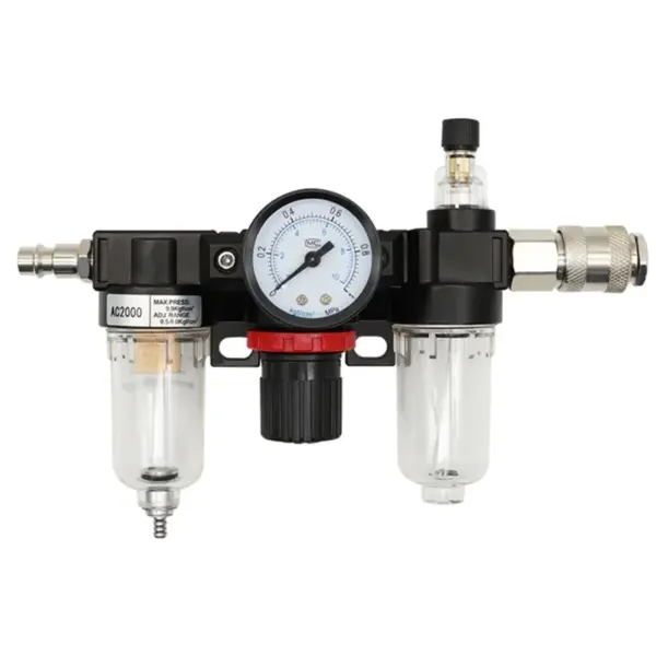 AC2000 Pressure Regulator Gauge 1/4" Air Compressor Filter Oil Moisture Separator For Water Filters Dehumidifie